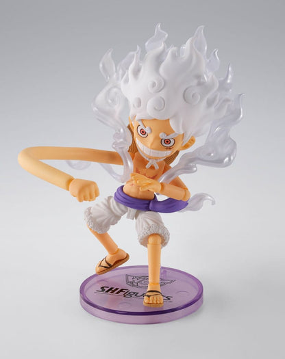 One Piece World Collactable Figures x S.H. Figuarts Action Figure Monkey D. Luffy Gear 5 8 cm - FanofThings.co.uk
