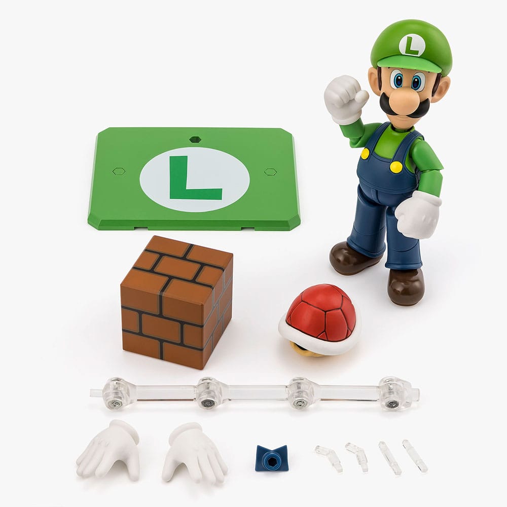 Super Mario S.H. Figuarts Action Figure Luigi 11 cm - FanofThings.co.uk