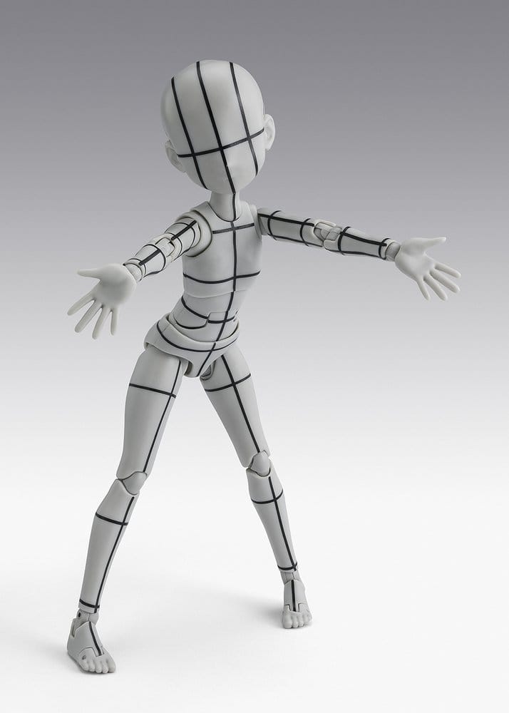 S.H.Figuarts Action Figure Body-Chan -Ken Sugimori- Edition -Wireframe- (Gray Color Ver.) 13 cm