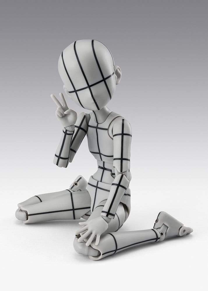 S.H.Figuarts Action Figure Body-Chan -Ken Sugimori- Edition -Wireframe- (Gray Color Ver.) 13 cm