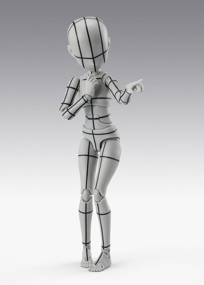 S.H.Figuarts Action Figure Body-Chan -Ken Sugimori- Edition -Wireframe- (Gray Color Ver.) 13 cm