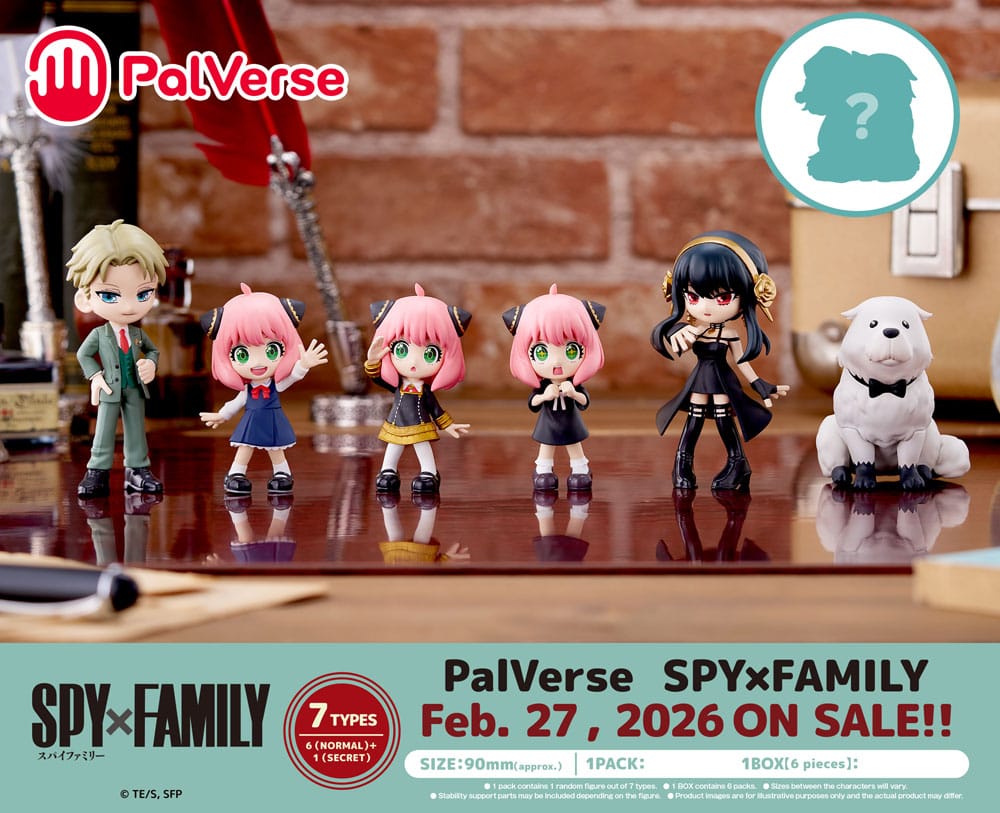 Spy x Family PalVerse PVC Figures 9 cm Assortment (6) Statues,Blind Boxes