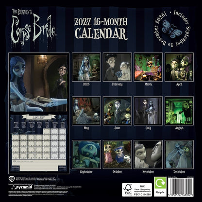 Corpse Bride Calendar 2027 30 x 30 cm