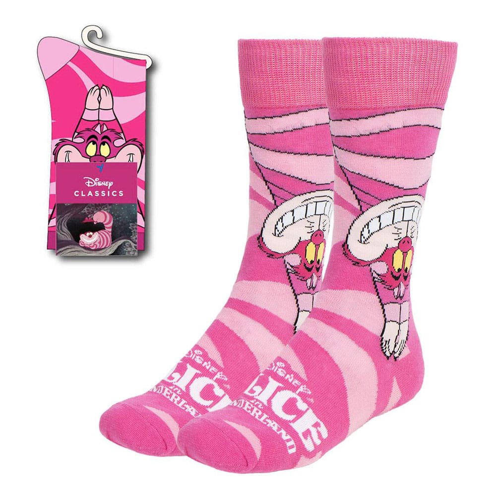 Disney Socks Alice in Wonderland Cheshire Cat Upside Down 36-43 Cerdá