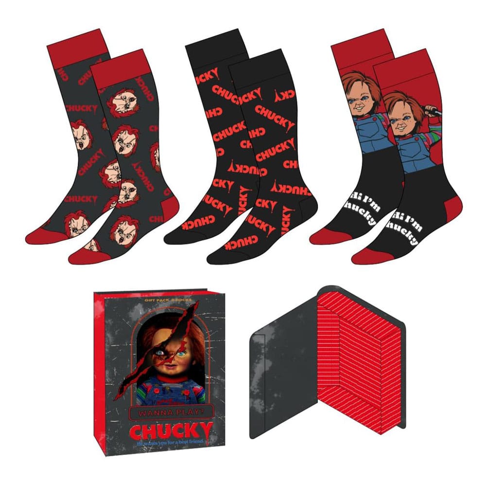 Chucky (Child´s Play) Socks 3-Pack 38-45 Footwear