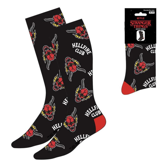 Stranger Things Socks Hellfire Club AOP 38-45 Footwear