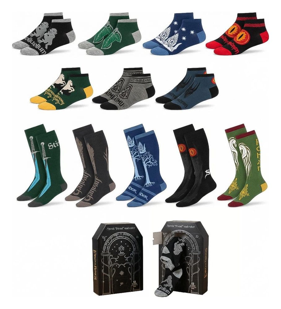 The Lord of the Rings Socks 12-Pack 38-45