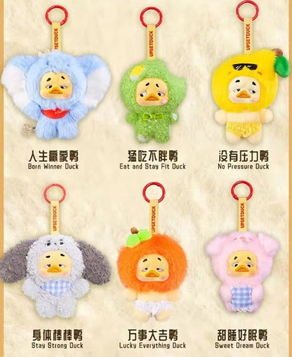 Mini Upset Duck Plush Keychain Wish List Duck 12 cm Blind Box Display (6)