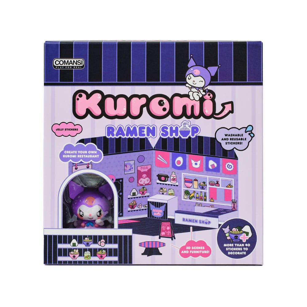Hello Kitty and Friends Mini figure Sticker House Kuromi Ramen Shop