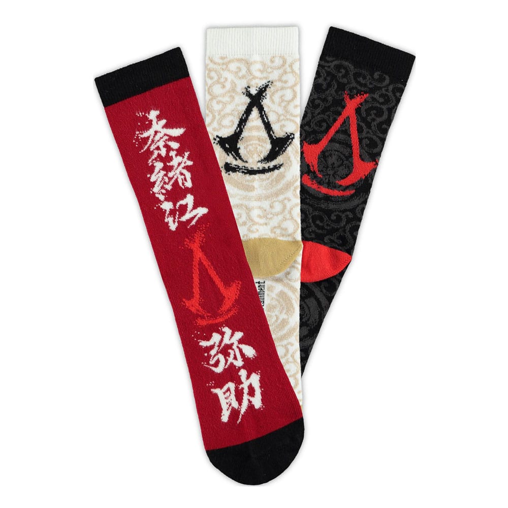 AssassinÂ´s Creed Shadows Socks 3-Pack Crew 35-38