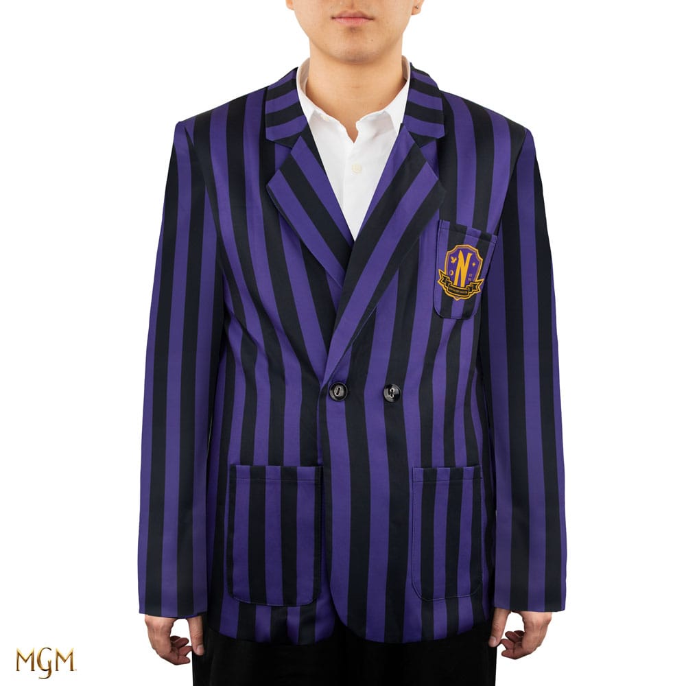 Wednesday Jacket Nevermore Academy Purple Striped Blazer