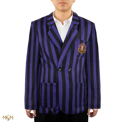 Wednesday Jacket Nevermore Academy Purple Striped Blazer