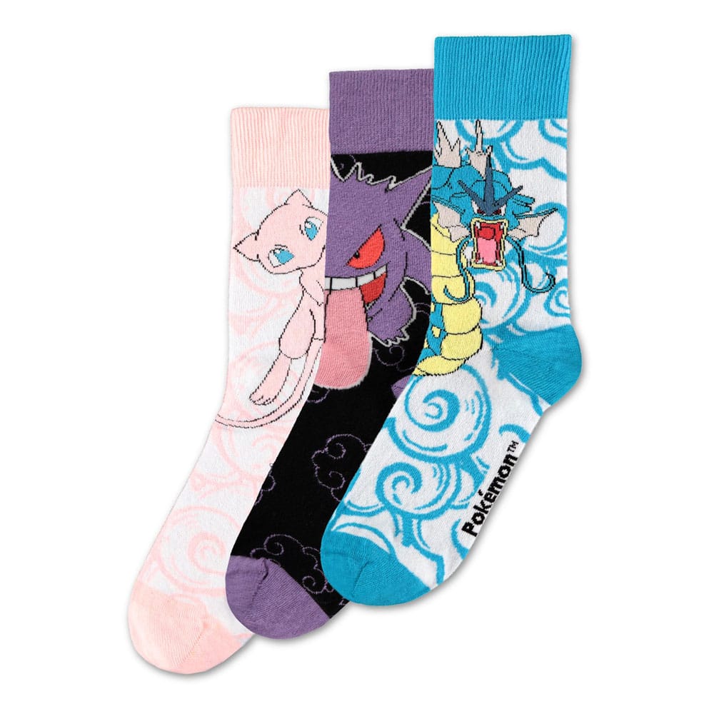 Pokémon Socks 3-Pack Crew 43-46 Difuzed