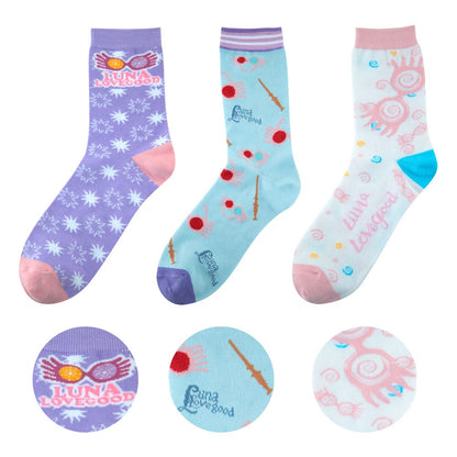 Harry Potter Socks 3-Pack Luna Lovegood Cinereplicas