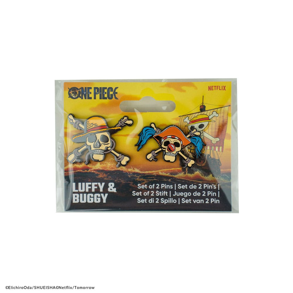 One Piece Pins 2-Pack Luffy & Buggy Cinereplicas