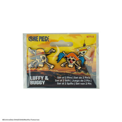 One Piece Pins 2-Pack Luffy & Buggy Cinereplicas