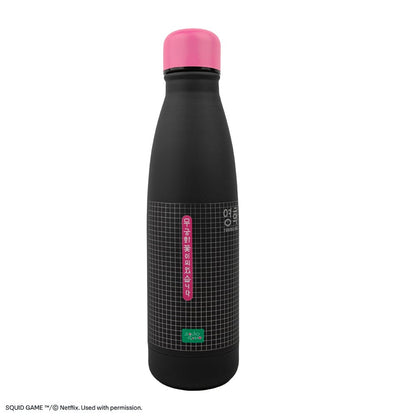 Squid Game Thermo Water Bottle Young-hee Blue & Black Print