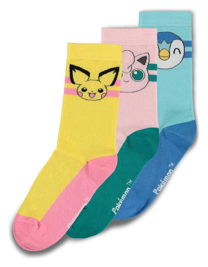 Pokémon Socks 3-Pack Crew 39-42 Difuzed