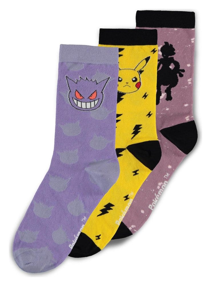 Pokémon Socks 3-Pack Crew 43-46 Difuzed