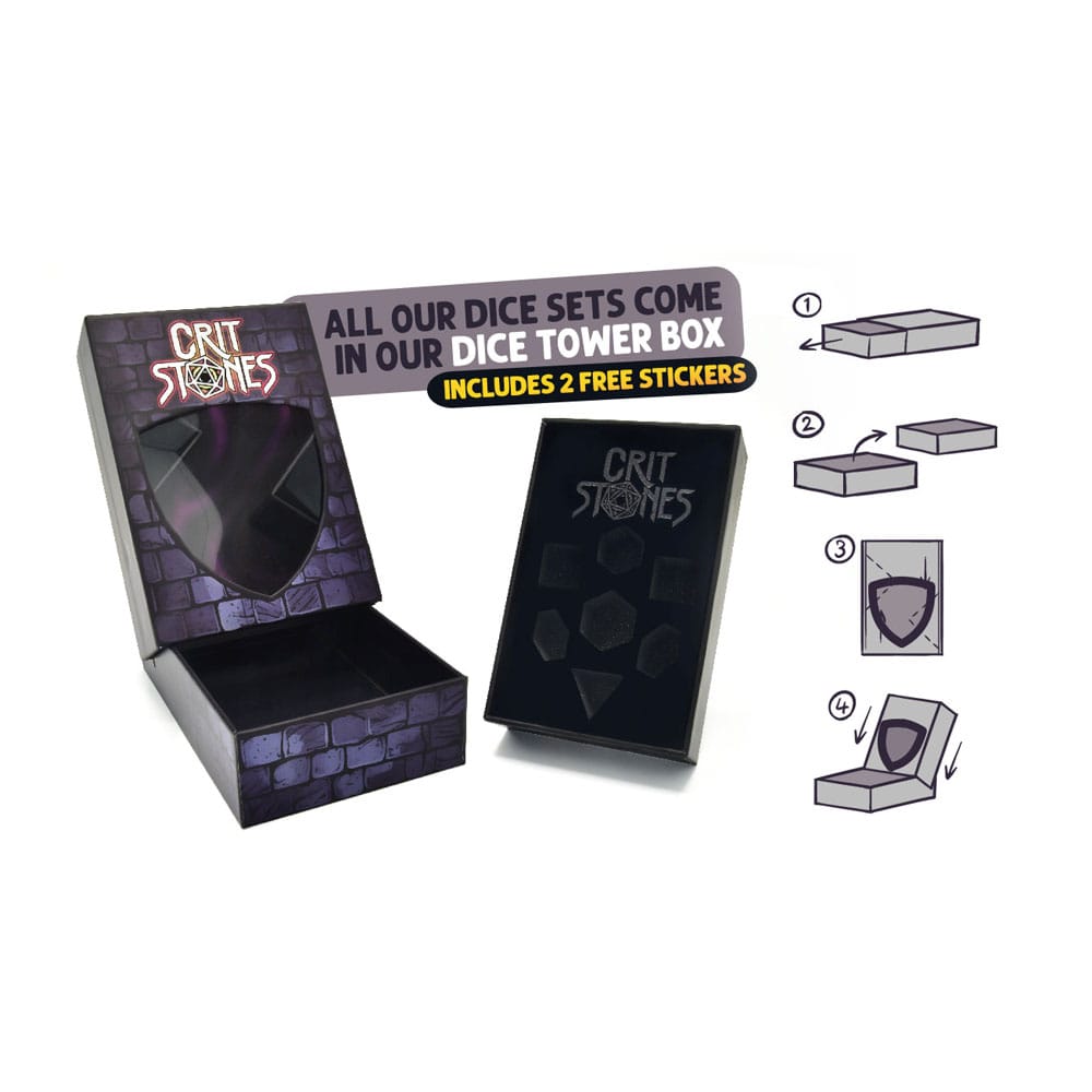 CritStones Metal Dice Set Rage Within (7)