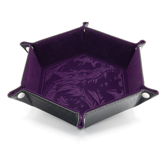 CritStones Folding Dice Tray Dragon Skin Edition Purple Board games and accessories