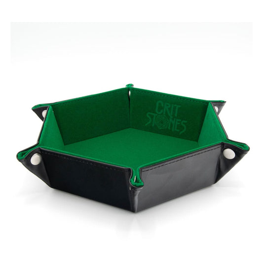 CritStones Folding Dice Tray Green