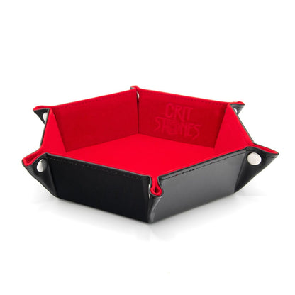 CritStones Folding Dice Tray Red