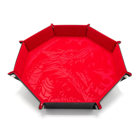 CritStones Folding Dice Tray Dragon Skin XL Edition Red Board games and accessories