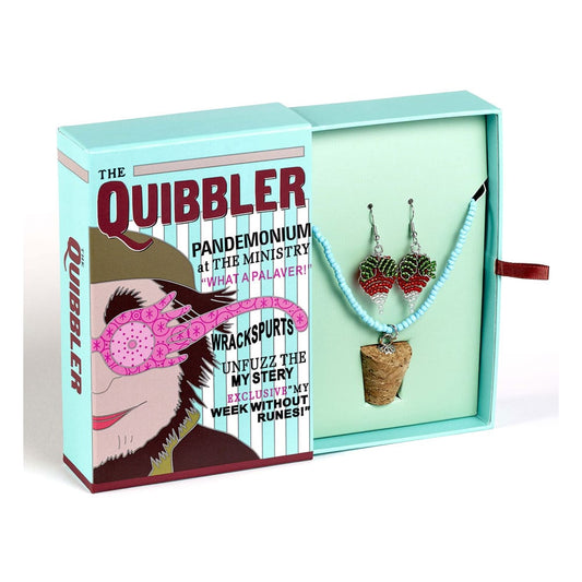 Harry Potter: Quidditch Luna Beaded Cork Charm Necklace and Radish Earrings Gift Set The Carat Shop