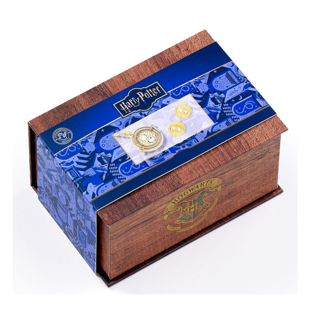 Harry Potter: Hermoine Potions Time Turner Necklace and Earrings Gift Set (Golden Tone) The Carat Shop