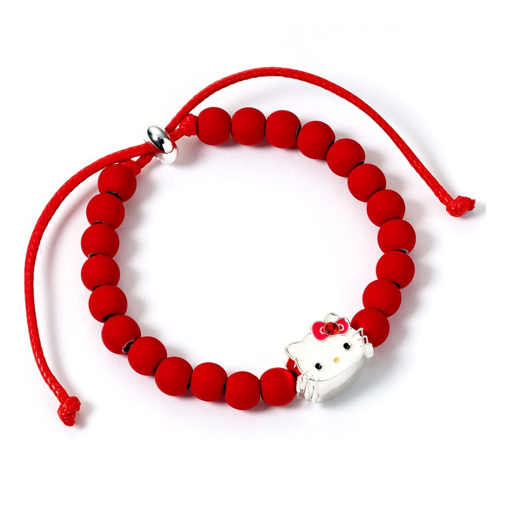 Hello Kitty Bracelet red beads with Hello Kitty Charm 21 cm Pendants & necklaces