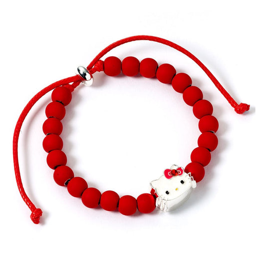Hello Kitty Bracelet red beads with Hello Kitty Charm 21 cm Pendants & necklaces
