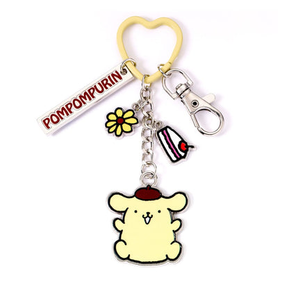Hello Kitty Key Chain with Pompompurin Charms 15 cm The Carat Shop
