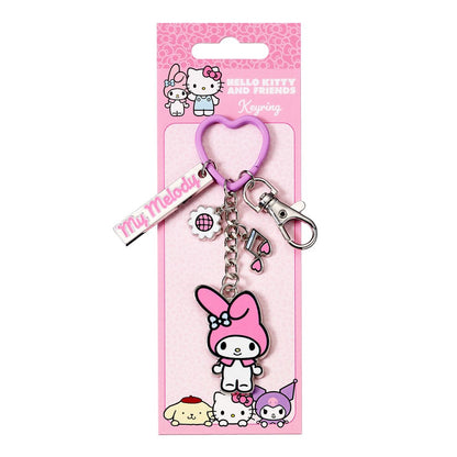 Hello Kitty Key Chain with My Melody Charms 15 cm The Carat Shop