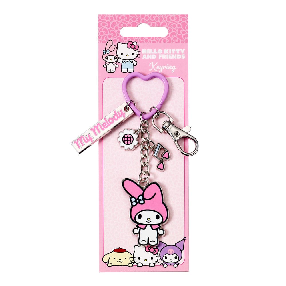 Hello Kitty Key Chain with My Melody Charms 15 cm The Carat Shop