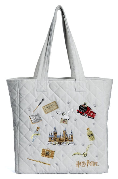 Harry Potter Tote Bag Embroidered Icons Velvet