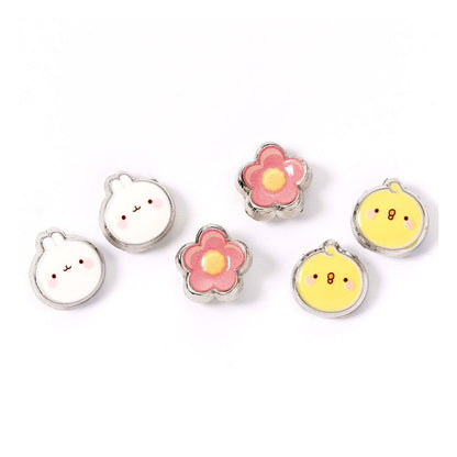 Molang Stud Earrings 3-pack Molang and Piu Piu Earrings