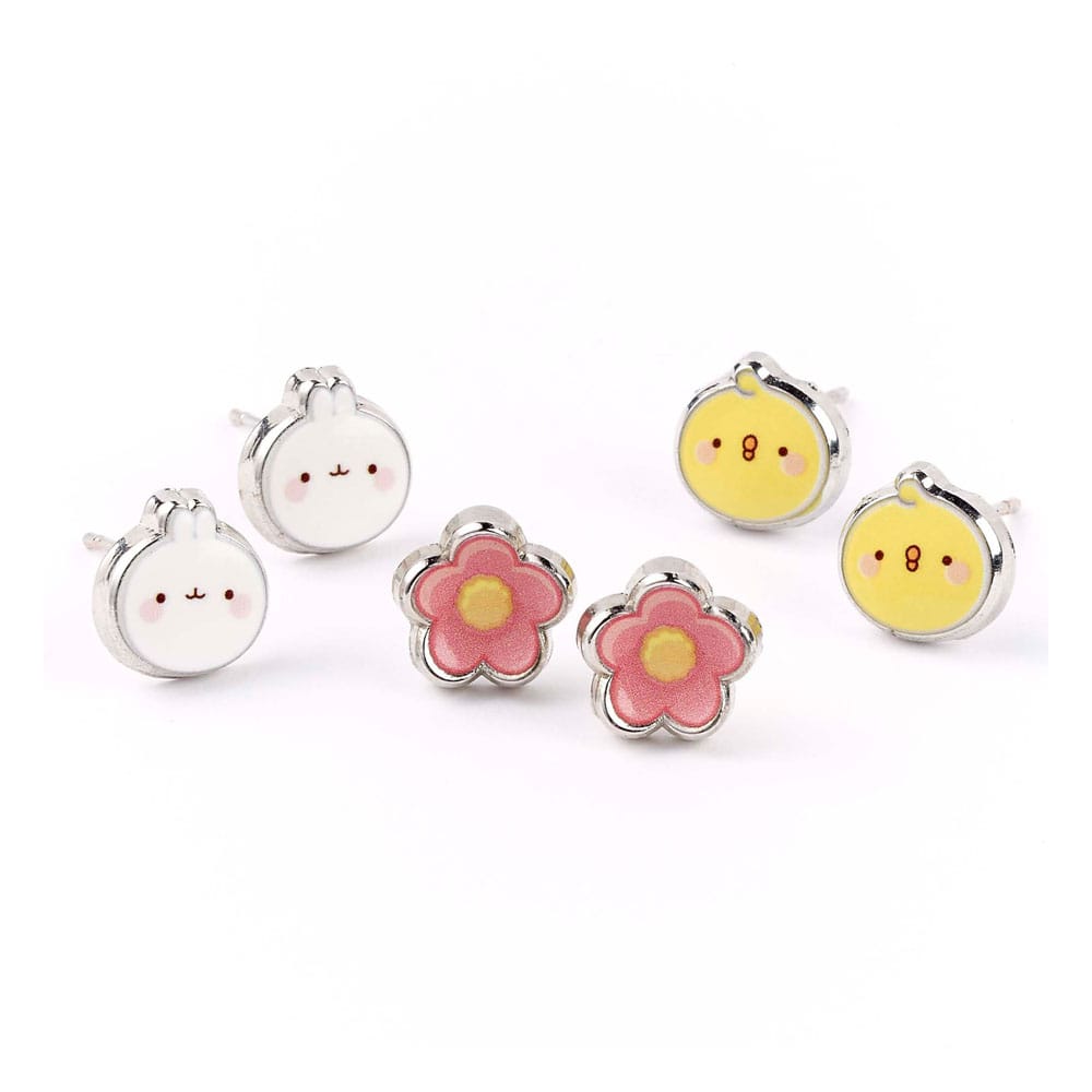 Molang Stud Earrings 3-pack Molang and Piu Piu The Carat Shop