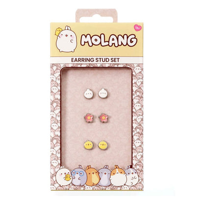 Molang Stud Earrings 3-pack Molang and Piu Piu