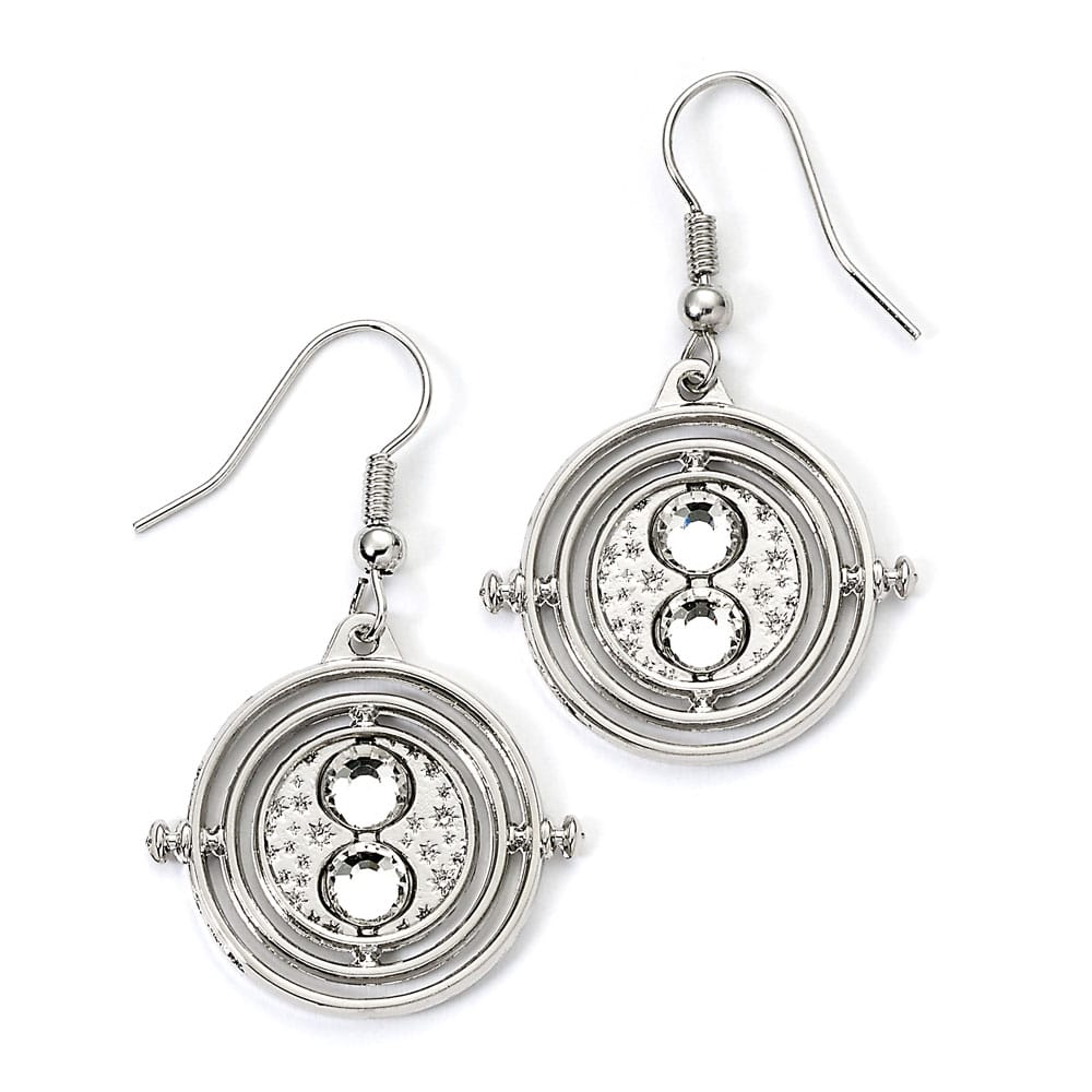 Harry Potter Earrings Time Turner (Silver Tone) The Carat Shop