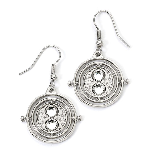 Harry Potter Earrings Time Turner (Silver Tone) The Carat Shop