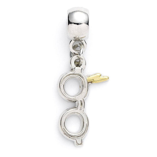Harry Potter Charm Lightning Bolt with Glasses (silver plated) The Carat Shop