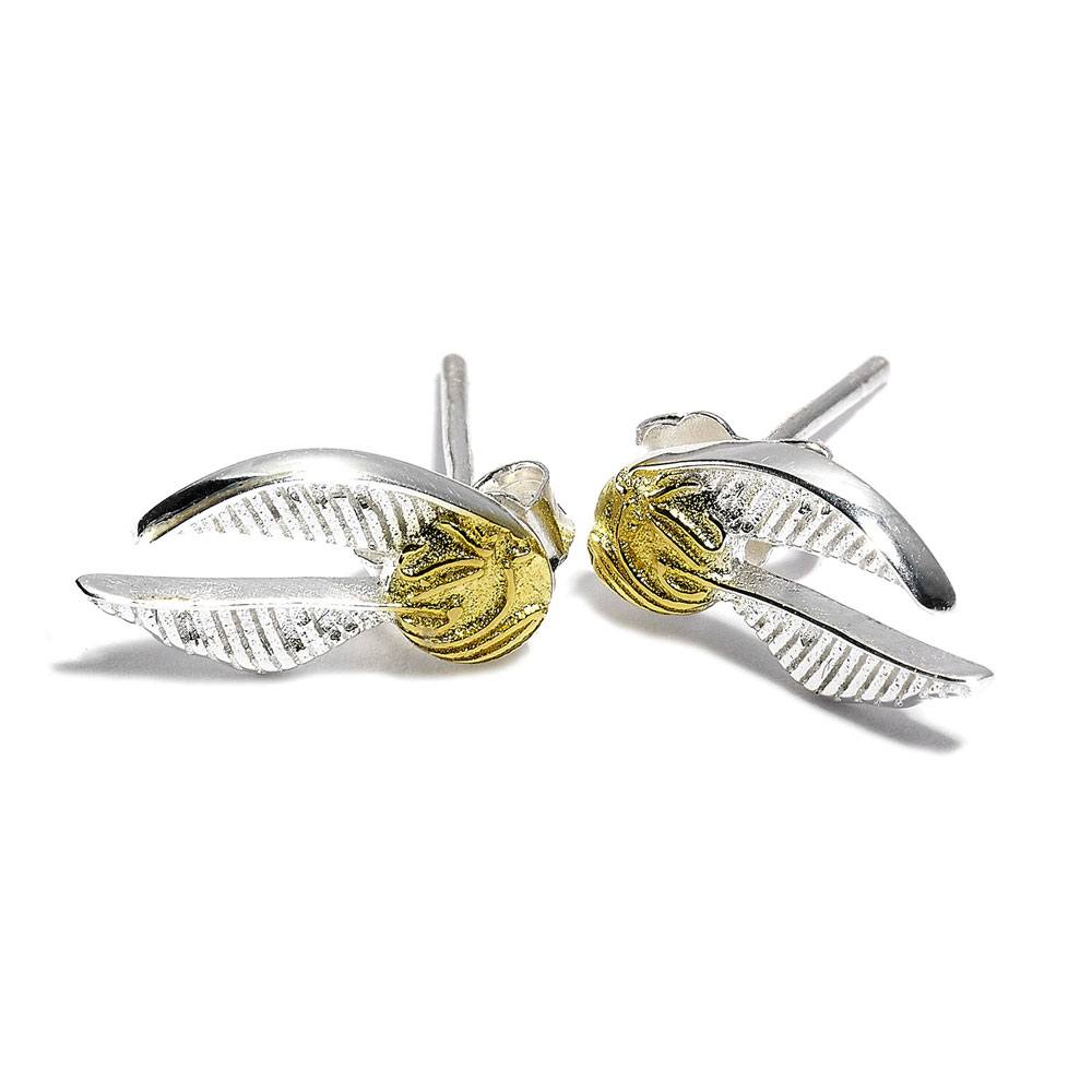 Harry Potter Golden Snitch Stud Earrings (Sterling Silver) The Carat Shop
