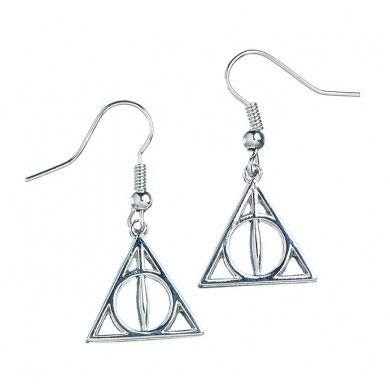 Harry Potter Deathly Hallows Earrings (silver plated) The Carat Shop