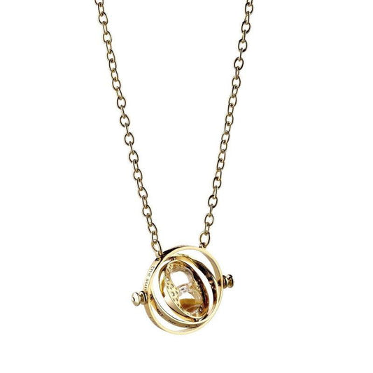 Harry Potter Pendant & Necklace Spinning Time Turner (gold plated) The Carat Shop