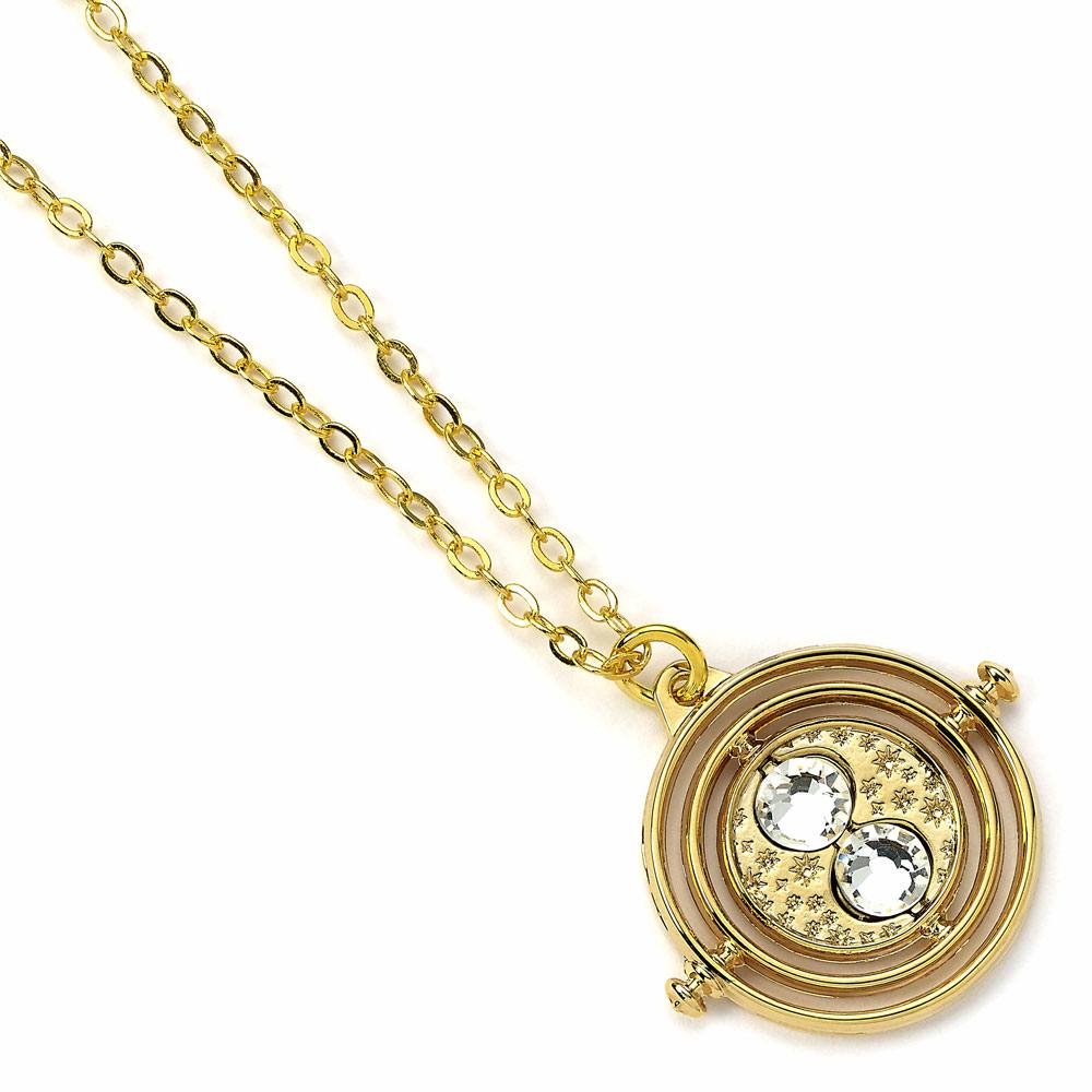 Harry Potter Pendant & Necklace Fixed Time Turner (gold plated) The Carat Shop