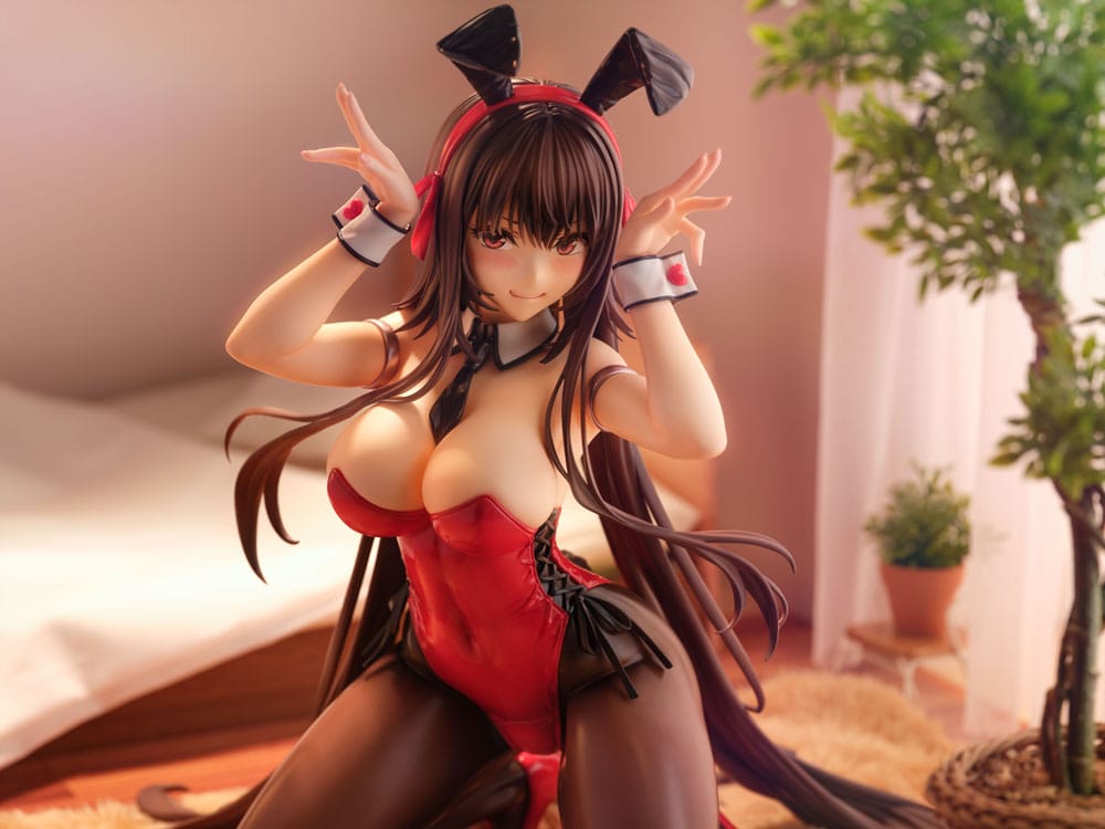 Amakano 2+ PVC Statue 1/4 Yuuhi Kurohime Bunny Suit Ver. 32 cm