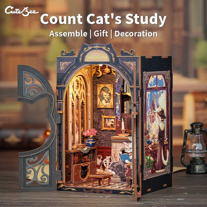 Book Nook Count Cat´s Study 17 x 12 cm CuteBee