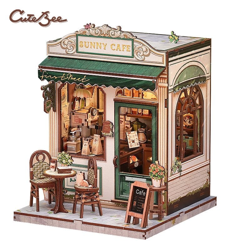 Miniature House Model Kit Sunny Cafe 20 x 16 cm CuteBee