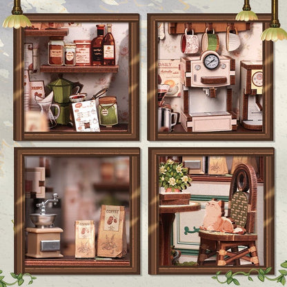 Miniature House Model Kit Sunny Cafe 20 x 16 cm CuteBee